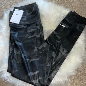 Brand new Nike DRI-FIT black camo leggings.